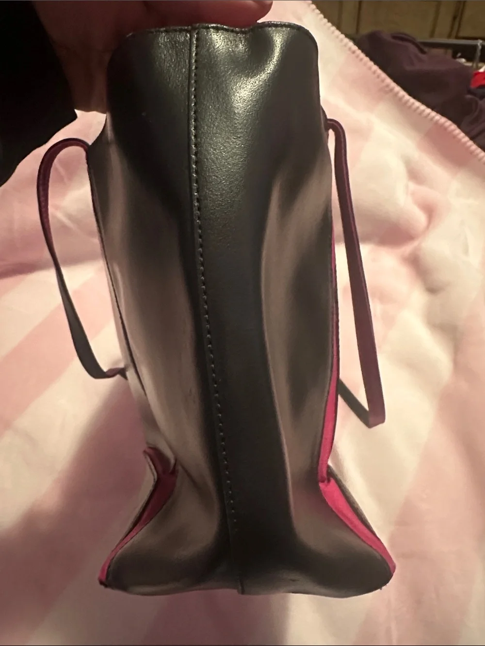 Claudia Firenze Italian black leather tote— Sleek Everyday Shoulder Tote